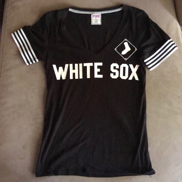 pink white sox shirt